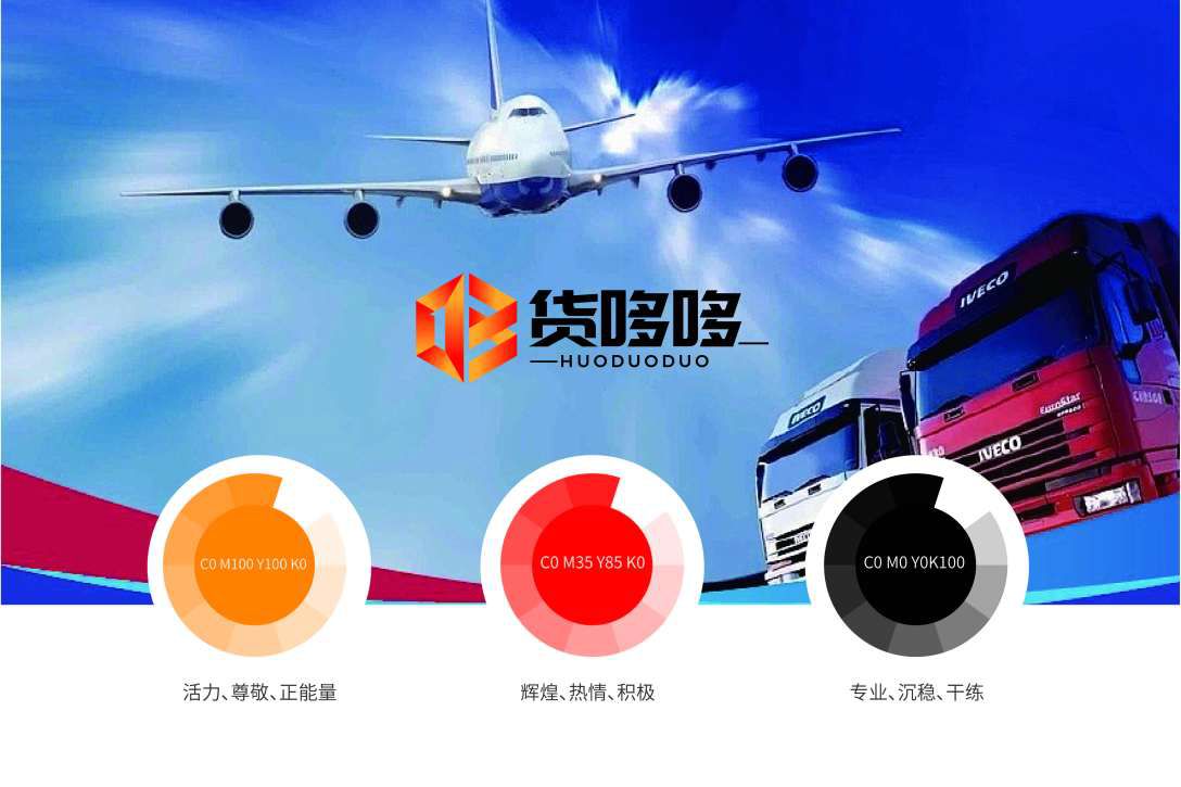 货哆哆货运物流LOGO设计平面效果图(图3)