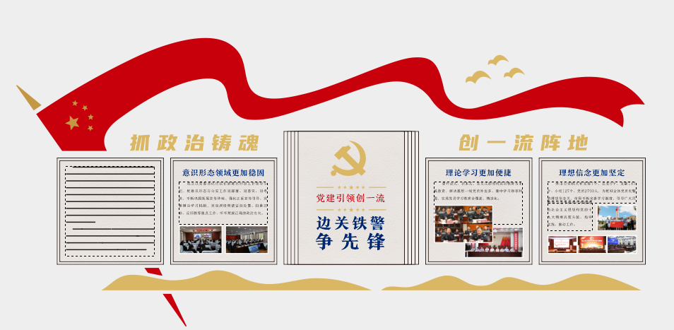 广州广告公司如何设计制作好一个党建文化墙(图3)